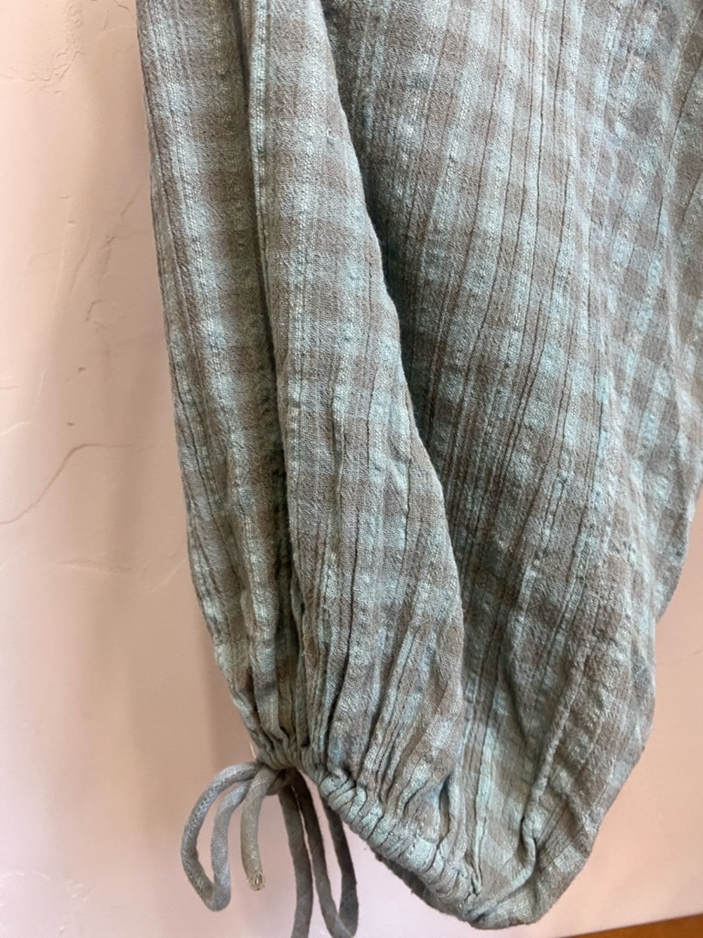 Free People Plaid Halter Jumpsuit with Balloon Style Pants Lightweight - Picture 8 of 12